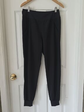 90 Degree By Reflex Women's Black High-Waist Jogger Pants With Pockets Size M